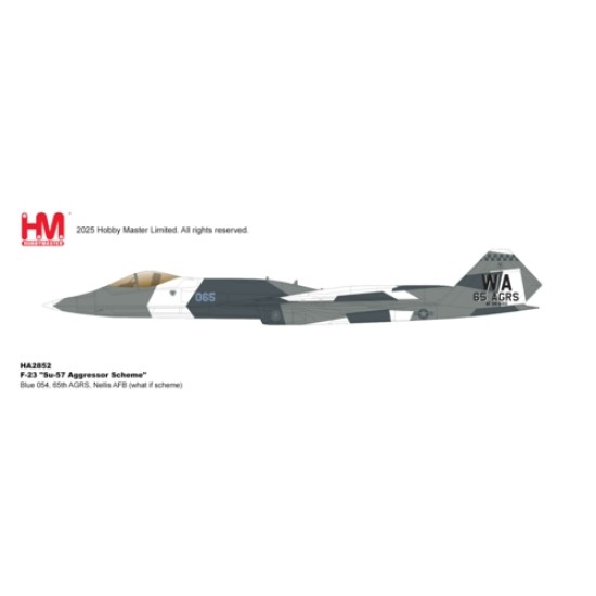 HA2852 - 1/72 F-23 - SU-57 AGGRESSOR SCHEME - BLUE 054, 65TH AGRS, NELLIS AFB - (WHAT IF SCHEME)