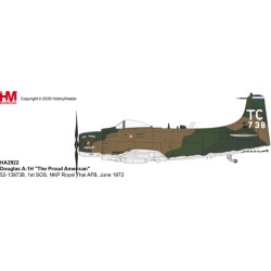 HA2922 - 1/72 DOUGLAS A-1H, THE PROUD AMERICAN,  52-139738, 1ST SOS, NKP ROYAL THAI AFB, JUNE 1972