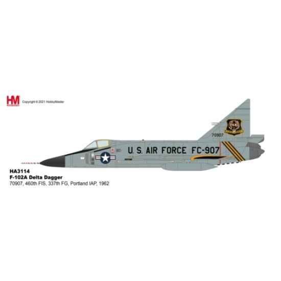 1/72 F-102A DELTA DAGGER 70907, 460TH FIS, 337TH FG, PORTLAN