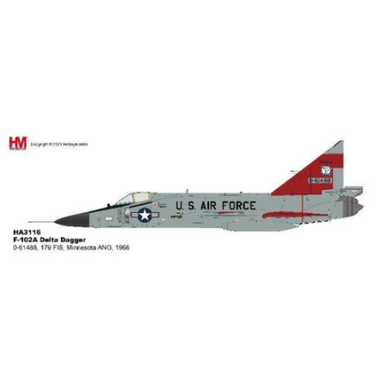 HA3116 - 1/72 F-102A DELTA DAGGER 56-1488, 179 FIS, MINNESOTA ANG, 1966 (CASE XX WING)