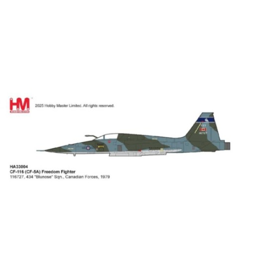 1/72 CF-116 (CF-5A) FREEDOM FIGHTER 116727, 434 BLUNOSE SQN, CANADIAN FORCES, 1979