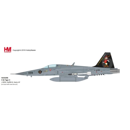 HA3329B - 1/72 F-5E TIGER II J-3033, STAFFEL 6, SWISS AIR FORCE  (RE-ISSUE WITH NEW BOX ART)