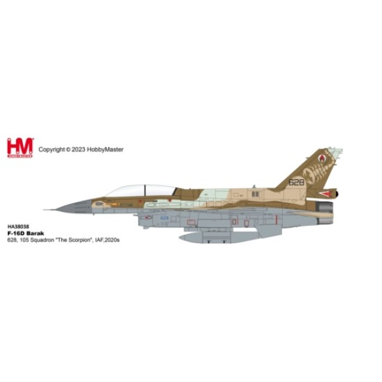 HA38038 - 1/72 F-16D BARAK628, 105 SQUADRON THE SCORPION, IAF (WITH 4 X GBU-31)