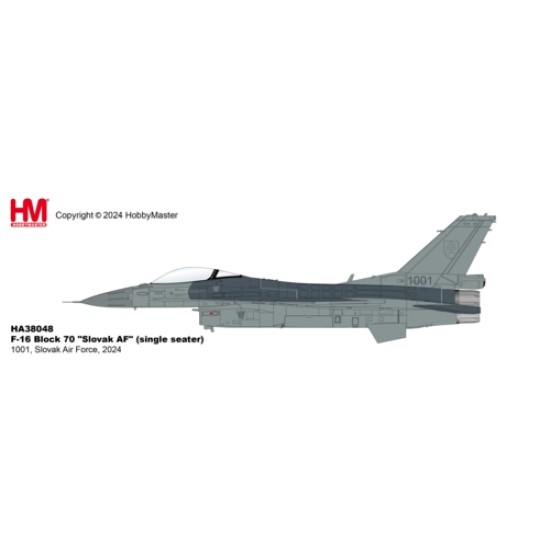 HA38048 - 1/72 F-16 BLOCK 70 SLOVAK AF (SINGLE SEATER) 1001, SLOVAK AIR FORCE, 2024