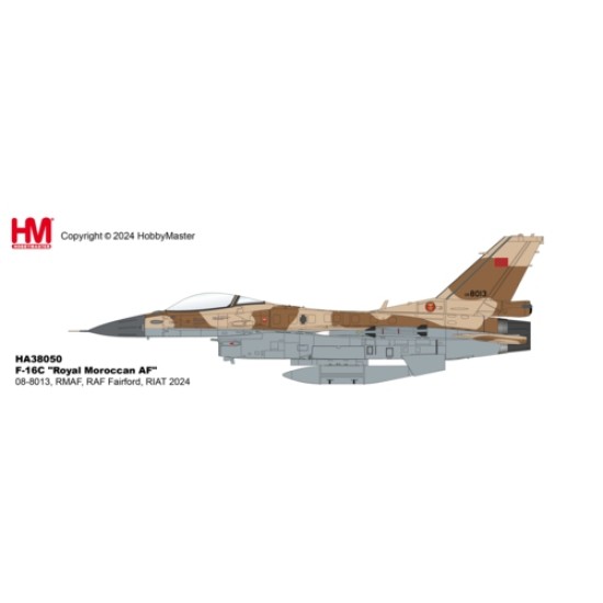 HA38050 - 1/72 F-16C ROYAL MOROCCAN AF 08-8013, RMAF, RAF FAIRFORD, RIAT 2024