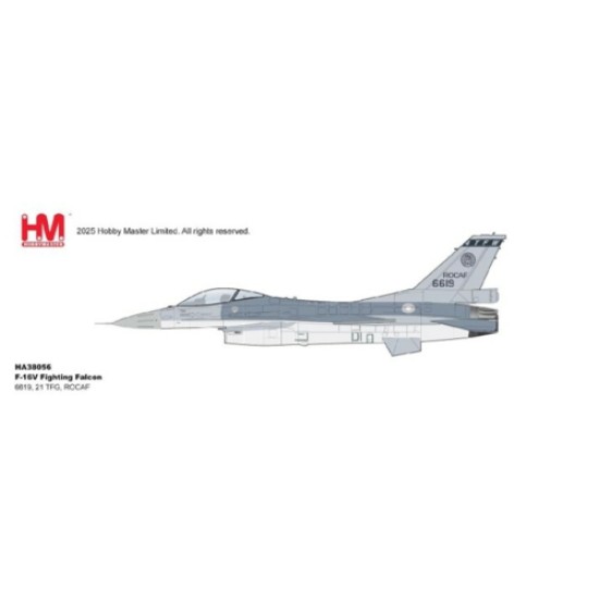 1/72 F-16V FIGHTING FALCON 6619, 21 TFG, ROCAF (W/6 X AIM-120)