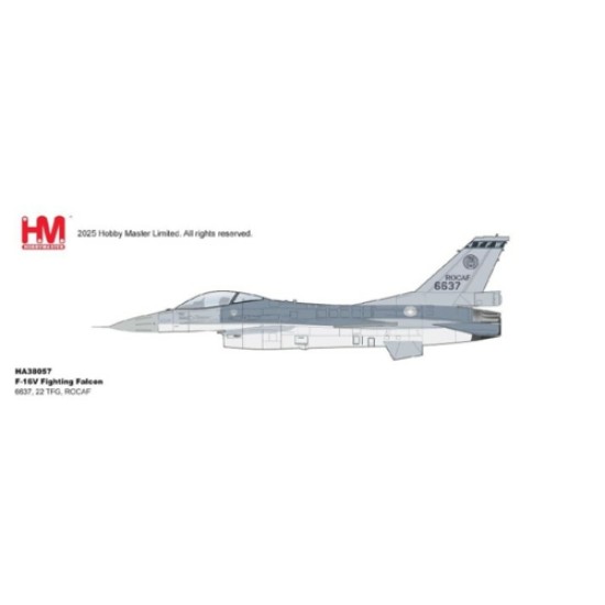 1/72 F-16V FIGHTING FALCON 6637, 22 TFG, ROCAF (W/6 X GBU-12)