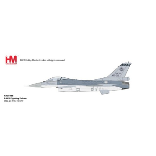 1/72 F-16V FIGHTING FALCON 6702, 23 TFG, ROCAF (W/2 X HARPOON MISSILE)