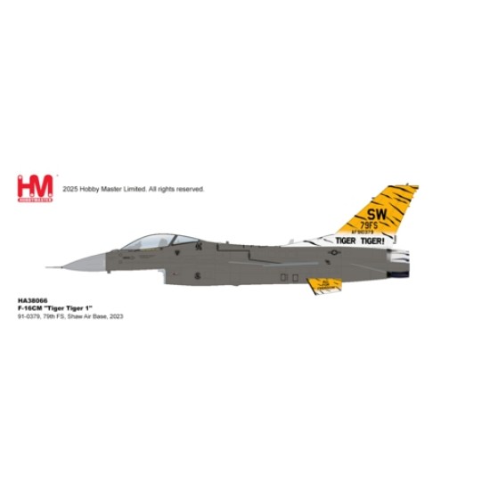 HA38066 - 1/72 F-16CM TIGER TIGER 191-0379, 79TH FS, SHAW AIR BASE, 2023 HA38066 - 1/72 F-16CM TIGER TIGER 191-0379, 79TH FS, SHAW AIR BASE, 2023