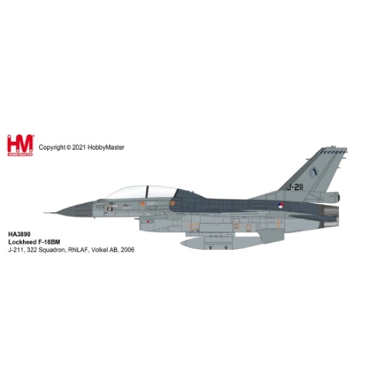 1/72 LOCKHEED F-16BM J-211, 322 SQUADRON, RNLAF, VOLKEL AB,