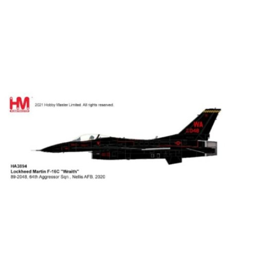 1/72 LOCKHEED MARTIN F-16C WRAITH 89-2048, 64TH AGGRESSOR SQ