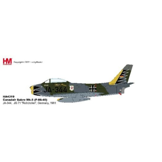 1/72 SABRE MK.6 (F-86F-40) JA-344,  JG 71 RICHTHOFEN, GERMAN