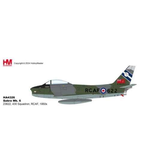 HA4326 - 1/72 SABRE MK.6 23622, 430 SQUADRON, RCAF, 1950S