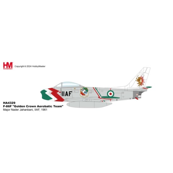 HA4329 - 1/72 F-86F GOLDEN CROWN AEROBATIC TEAM - MAJOR NADER JAHANBANI, IIAF, 1961