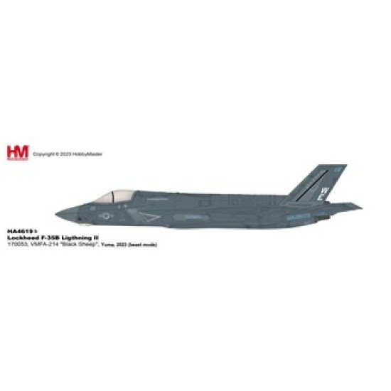 HA4649B - 1/72 F-35B LIGHTNING II 170053, VMFA-214 BLACK SHEEP,  YUMA MARINE CORPS AIR STATION, 2023 (BEAST MODE)