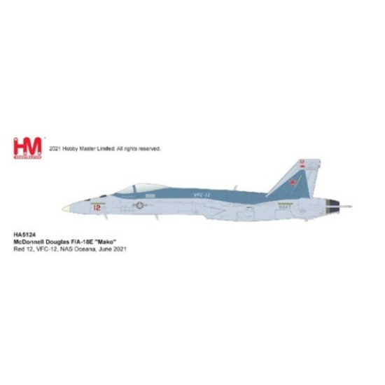 1/72 MCDONNELL DOUGLAS F/A-18E MAKO RED 12, VFC-12, NAS OCEA