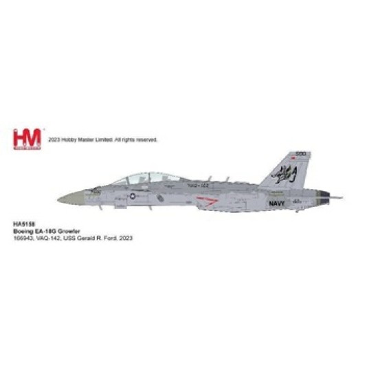 HA5158 - 1/72 BOEING EA-18G GROWLER 166943, VAQ-124, USS GERALD R. FORD, 2023 WITH 2 X NEXT GENERATION JAMMER NGJ