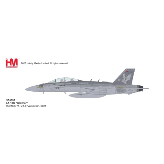 HA5161 - 1/72 EA-18G GROWLER - 555/168771, VX-9 VAMPIRES, 2024 HA5161 - 1/72 EA-18G GROWLER - 555/168771, VX-9 VAMPIRES, 2024