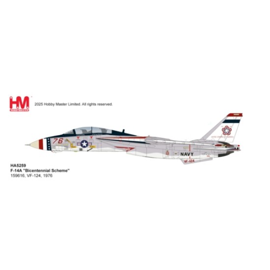 HA5259 - 1/72 F-14A BICENTENNIAL SCHEME 159616, VF-124, 1976