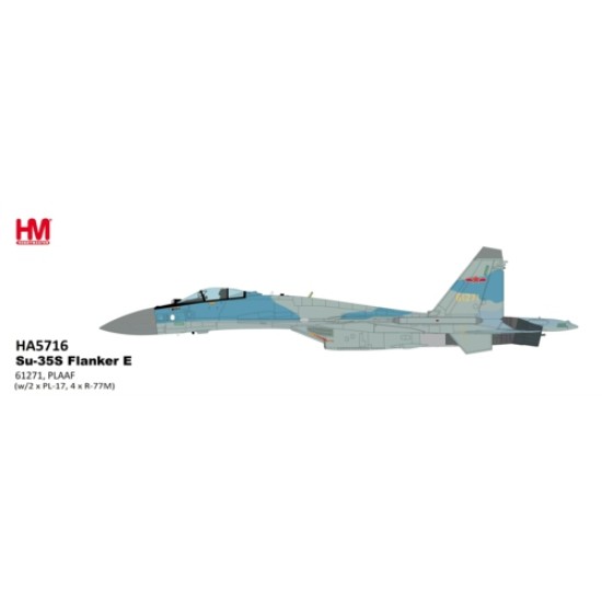 HA5716 - 1/72 SU-35S FLANKER E 61271, PLAAF, CHINA (W/2 X PL-17, 4 X R-77M HA5716 - 1/72 SU-35S FLANKER E 61271, PLAAF, CHINA (W/2 X PL-17, 4 X R-77M