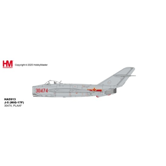 HA5913 - 1/72 J-5 (MIG-17F) 30474, PLAAF (W/ UB-16-57) HA5913 - 1/72 J-5 (MIG-17F) 30474, PLAAF (W/ UB-16-57)
