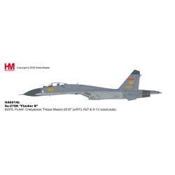 HA6014B - 1/72 SU-27SK FLANKER B, PLAAF, CHELYABINSK, PEACE MISSION-2018, (W/R73, R27 & S-13 ROCKET PODS)