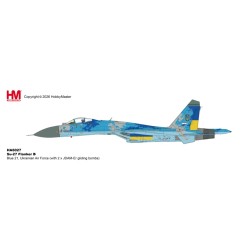 HA6027 - 1/72 SU-27 FLANKER B, BLUE 21, UKRAINIAN AIR FORCE, (WITH 2 X JDAM-ER GLIDING BOMBS)
