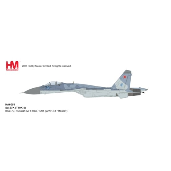 HA6051 - 1/72 SU-27K (T10K-5) BLUE 79, RUSSIAN AIR FORCE, 1995 (W/KH-41 MOSKIT)