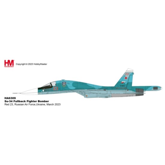 HA6309 - 1/72 SU-34 FULLBACK FIGHTER BOMBER RED 23, RUSSIAN AIR FORCE, UKRAINE, MARCH 2023