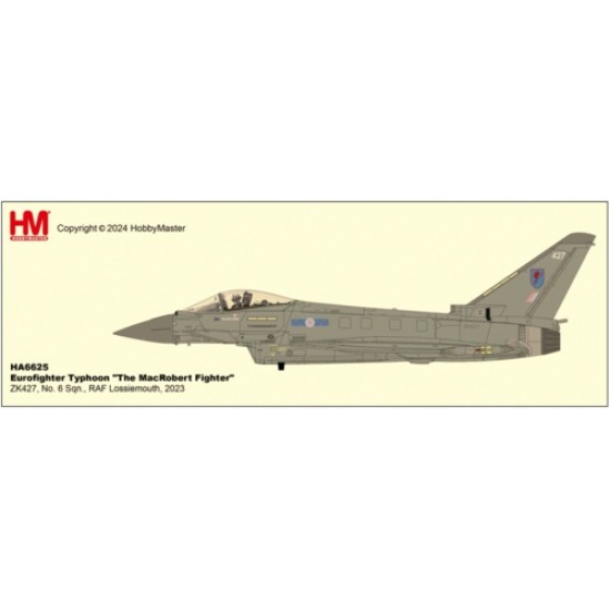 HA6625 - 1/72 EUROFIGHTER TYPHOON - THE MACROBERT FIGHTER - ZK427, NO. 6 SQN., RAF LOSSIEMOUTH, 2023 HA6625 - 1/72 EUROFIGHTER TYPHOON - THE MACROBERT FIGHTER - ZK427, NO. 6 SQN., RAF LOSSIEMOUTH, 2023