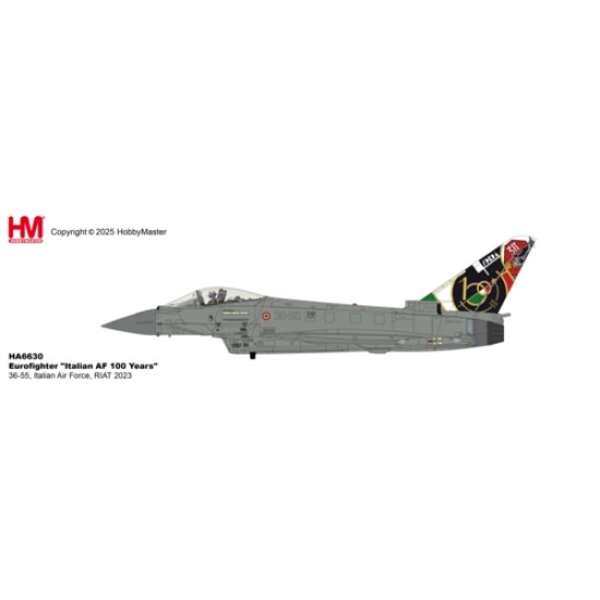 HA6630 - 1/72 EUROFIGHTER ITALIAN AF 100 YEARS 36-55, ITALIAN AIR FORCE, RIAT 2023