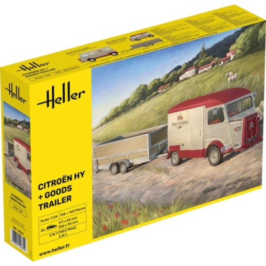 1/24 CITROEN HY AND GOODS TRAILER (PLASTIC KIT)