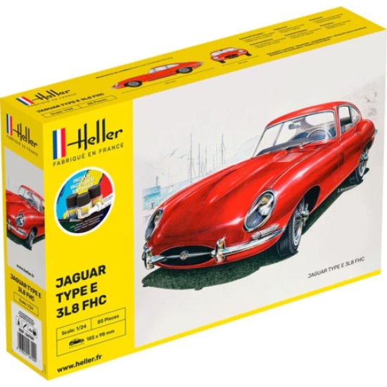 1/24 GIFT SET JAGUAR E TYPE 3L8 FHC (PLASTIC KIT)