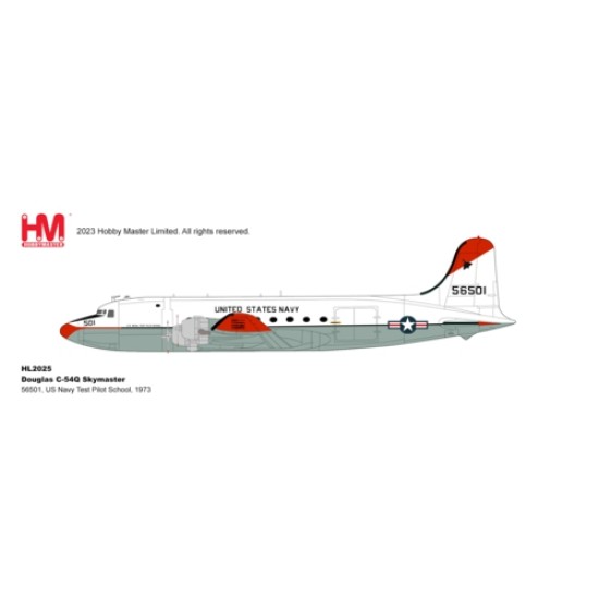 HL2025 - 1/200 DOUGLAS C-54Q SKYMASTER, 56501, US NAVY TEST POLIT SCHOOL 1973