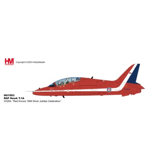 HU1003 - 1/48 RAF HAWK T.1A XX264, RED ARROWS 1989 SILVER JUBILEE CELEBRATION HU1003 - 1/48 RAF HAWK T.1A XX264, RED ARROWS 1989 SILVER JUBILEE CELEBRATION