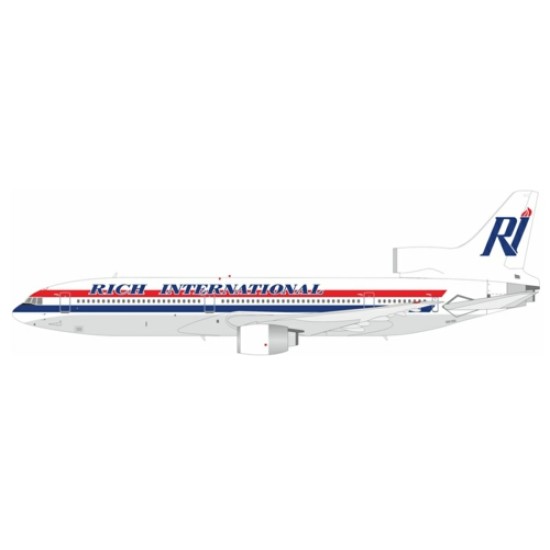 1/200 RICH INTERNATIONAL AIRWAYS LOCKHEED L-1011-385-1 TRISTAR 1 N302MB WITH STAND