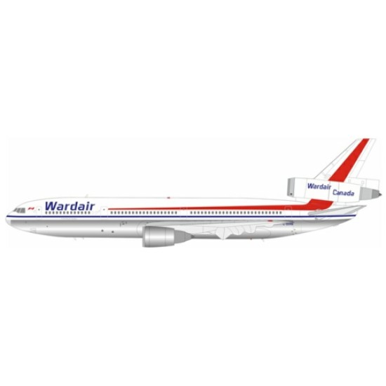 1/200 WARDAIR CANADA MCDONNELL DOUGLAS DC-10-30 C-GXRB POLISHED WITH STAND 1/200 WARDAIR CANADA MCDONNELL DOUGLAS DC-10-30 C-GXRB POLISHED WITH STAND