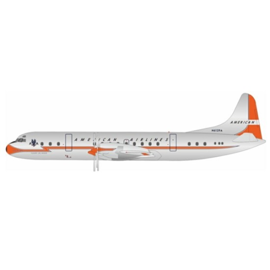 1/200 AMERICAN AIRLINES L-188 ORANGE NOSE N6129A NEW TOOLING