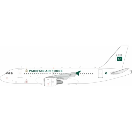1/200 PAKISTAN AIR FORCE AIRBUS A319-112 A-1102 WITH STAND