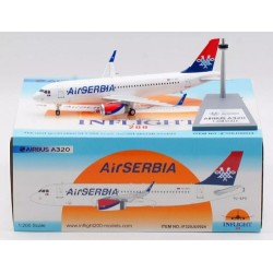 1/200 AIR SERBIA  AIRBUS A320-232 YU-APO WITH STAND MAP IF320JU0924