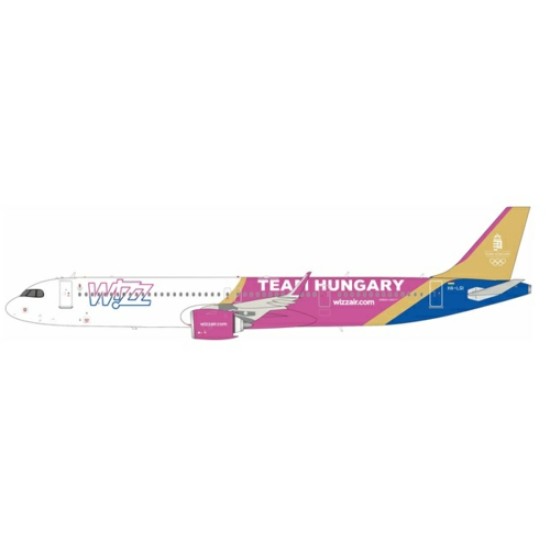 1/200 WIZZ AIR AIRBUS A321-271NX HA-LGI TEAM HUNGARY LIVERY WITH STAND