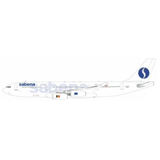 1/200 SABENA AIRBUS A340-211 OO-SCX WITH STAND LIMITED 100 MODELS