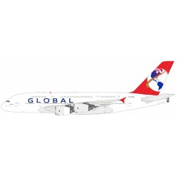 1/200 GLOBAL AIRLINES (HI FLY MALTA) AIRBUS A380-841 9H-GLOBL WITH STAND