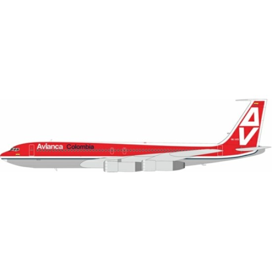 1/200 AVIANCA BOEING 707-359B HK-1410 POLISHED WITH STAND 1/200 AVIANCA BOEING 707-359B HK-1410 POLISHED WITH STAND