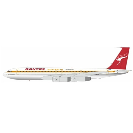 1/200 QANTAS BOEING 707-338C VH-EAG LAST FLIGHT QANTAS POLISHED WITH STAND