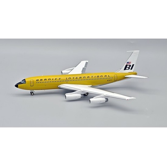 IF720BN0625 - 1/200 BOEING 720-027 SUPER JET BRANIFF 720 N7077 - OCHRE WITH STAND