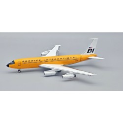 IF720BN0925 - 1/200 BOEING 720-027 SUPER JET BRANIFF 720 N7080 - ORANGE WITH STAND