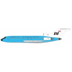 1/200 BRANIFF INTERNATIONAL 727-27C N7272 - NEW MEDIUM BLUE WITH STAND