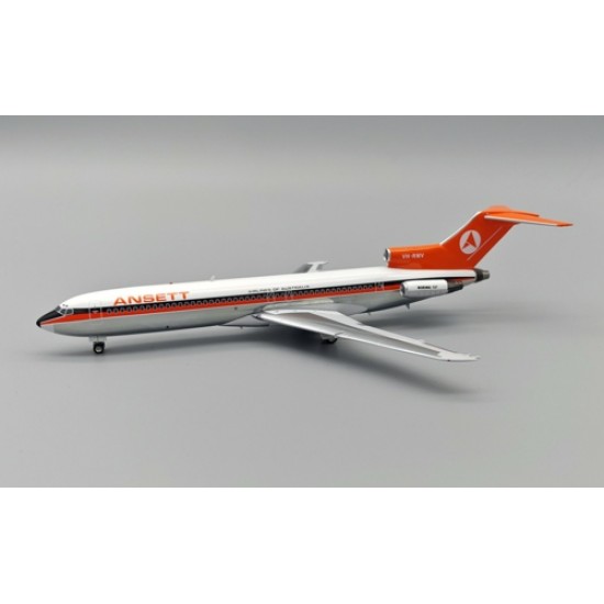 1/200 ANSETT AIRLINES OF AUSTRALIA BOEING 727-200 VH-RMV POLISHED WITH STAND