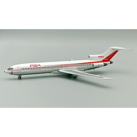 1/200 PSA - PACIFIC SOUTHWEST AIRLINES BOEING 727-200 N535PS POLISHED WITH STAND